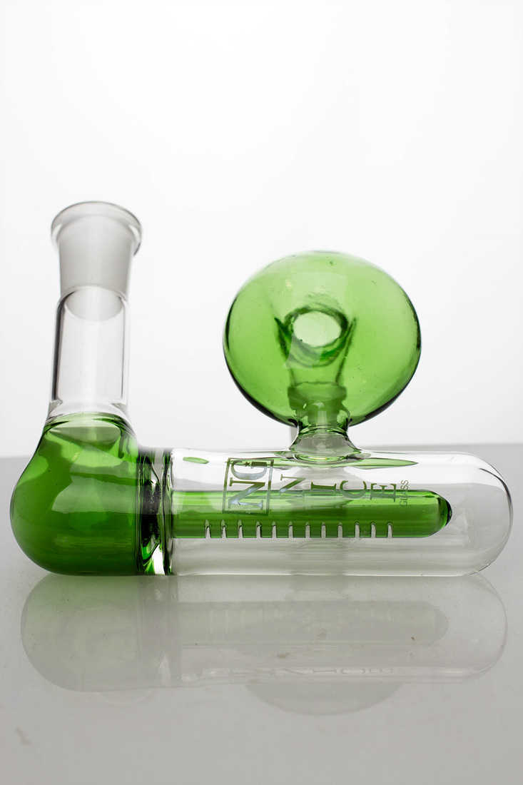 Side View of Nice Glass Green Inline Diffuser Ash Catcher