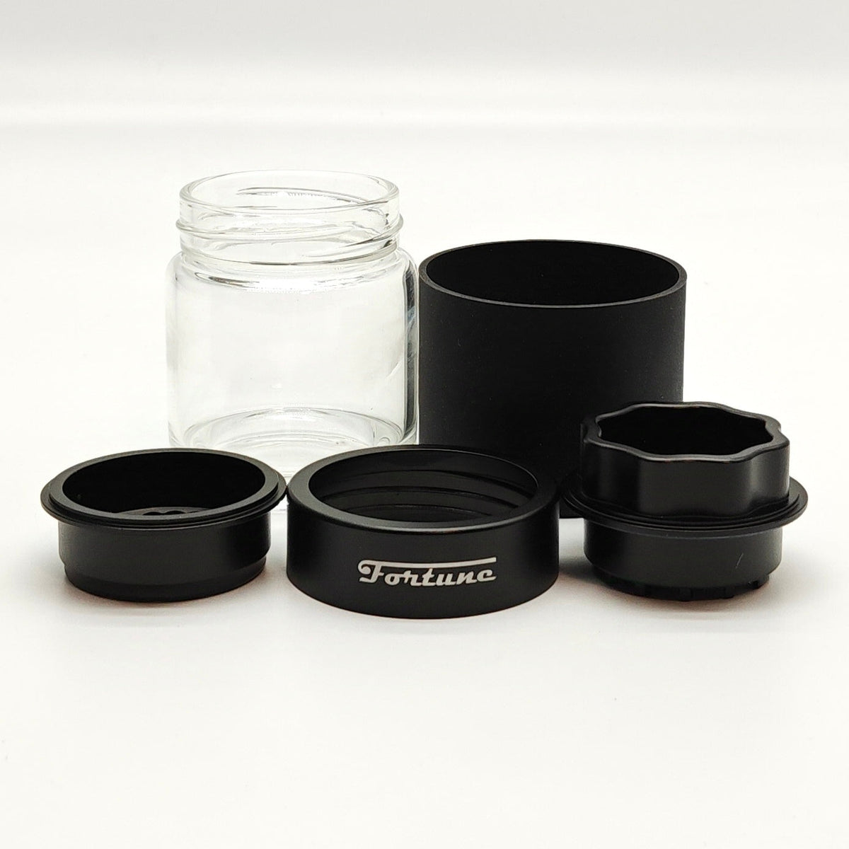 4 Piece Aluminum Grinder Kit with Glass Jar by FORTUNE