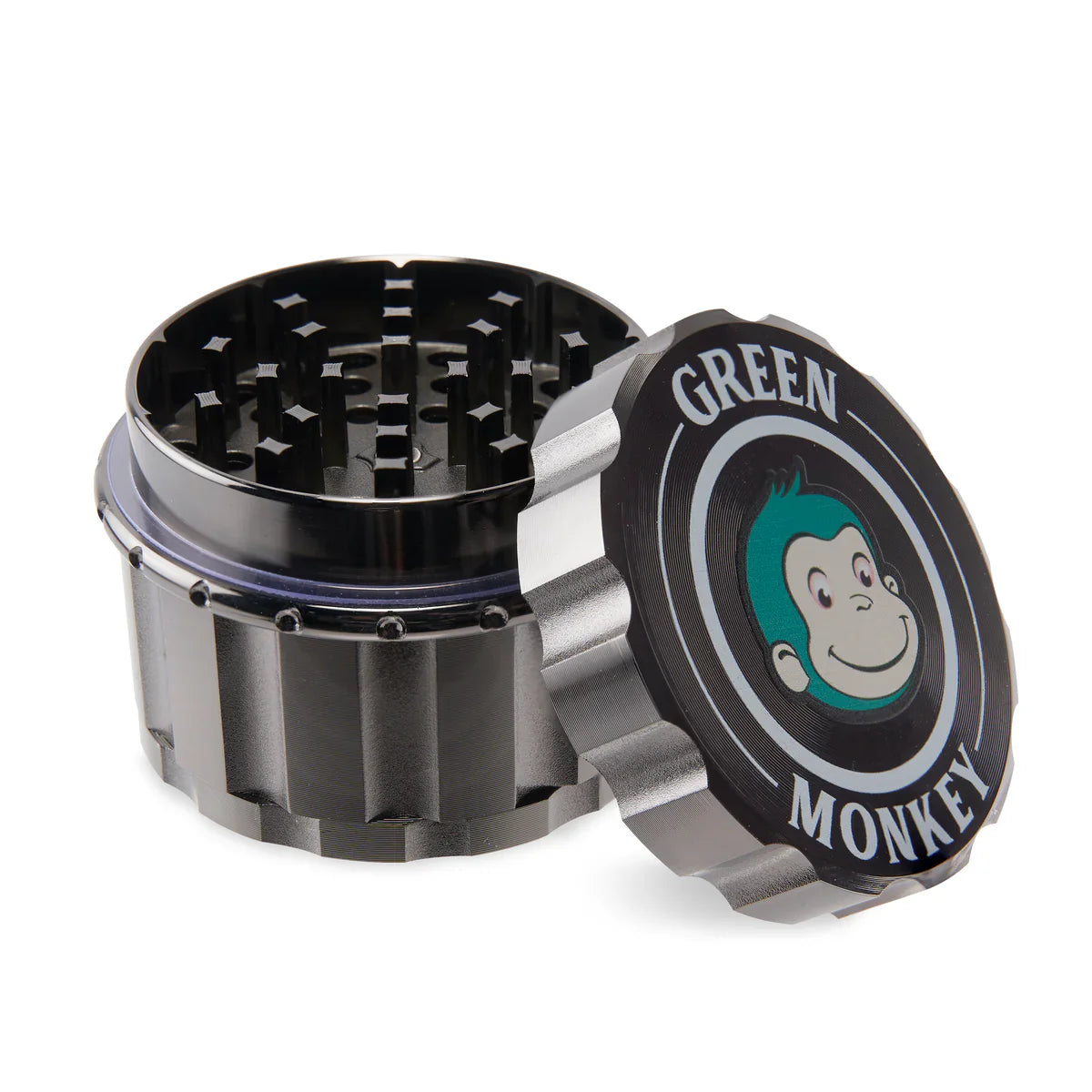 63MM Gunmetal Grinder for weed from Green Monkey