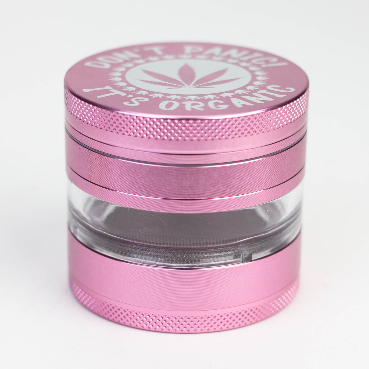 "Don't Panic It's Organic" Big Pink Weed Grinder