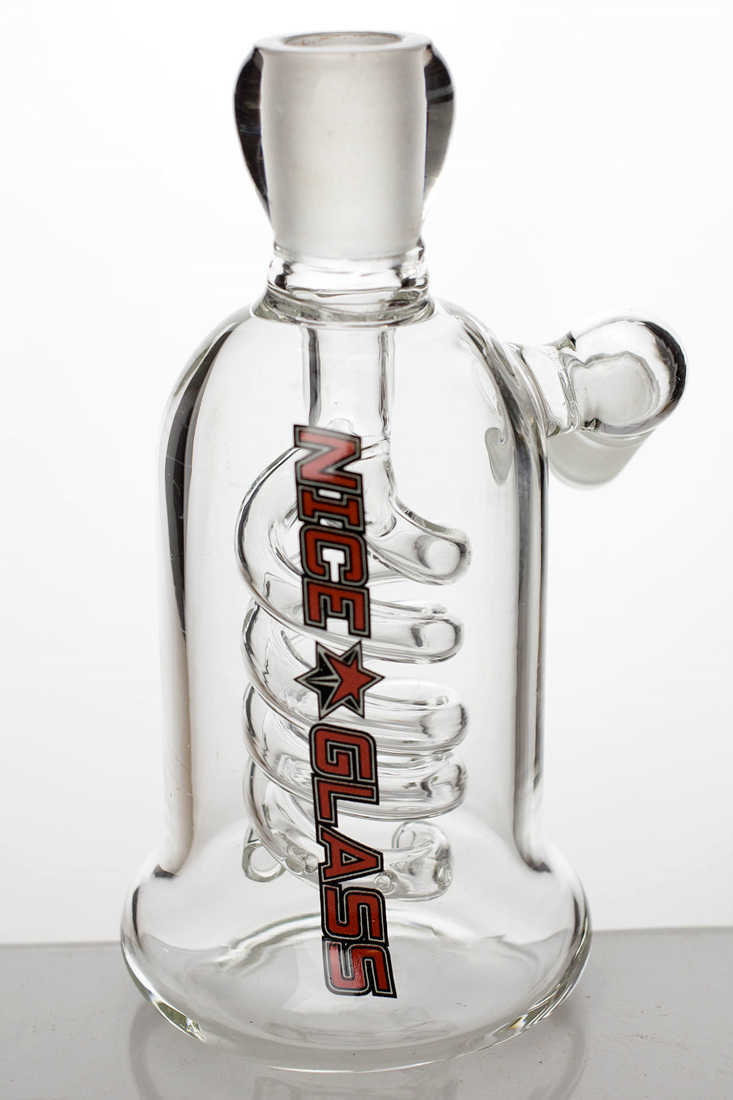 Clear Double-Coil Diffuser Ash Catcher from Nice Glass