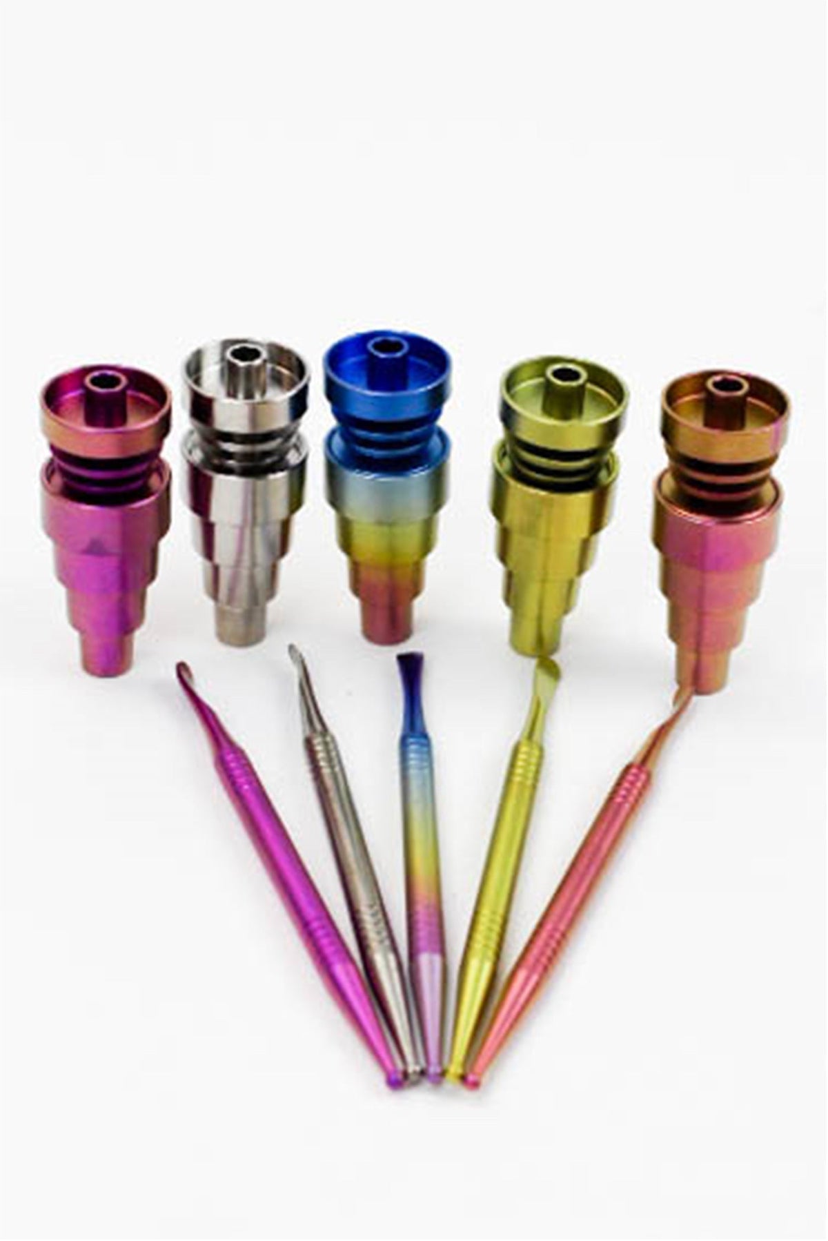 Titanium 6-in-1 Domeless Nail and Dabber Set