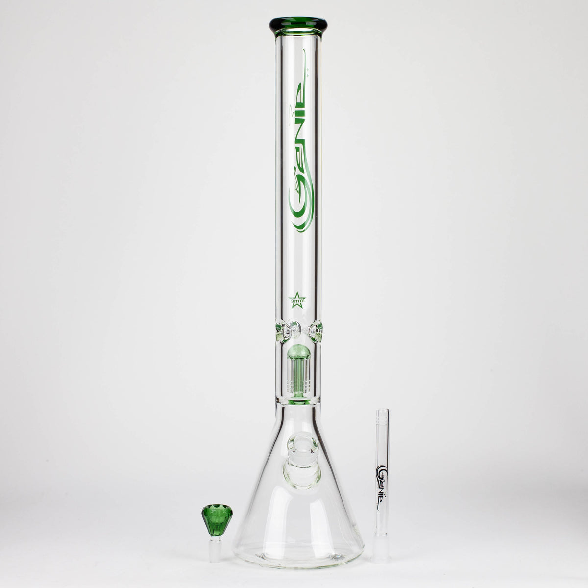 9mm thick huge Beaker Bong With Tree Perc by GENIE Glass