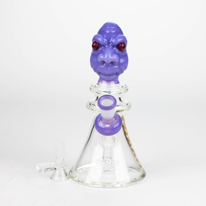 COBRA 8 inch Grumpy Glass Bong in Purple