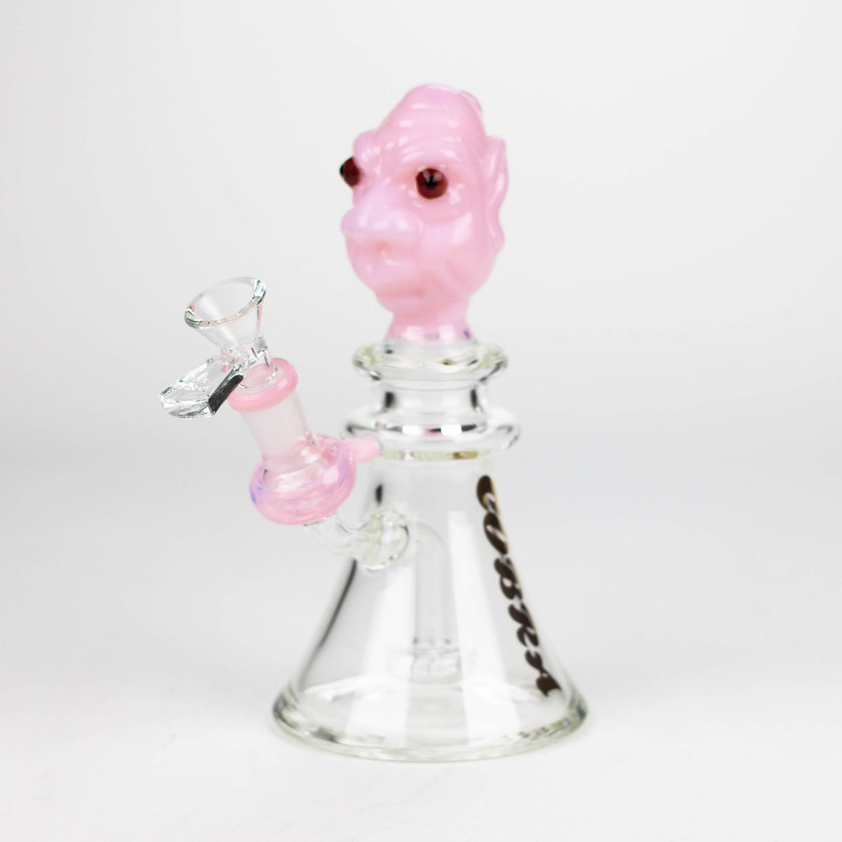 COBRA 8 inch Grumpy Glass Bong in Pink