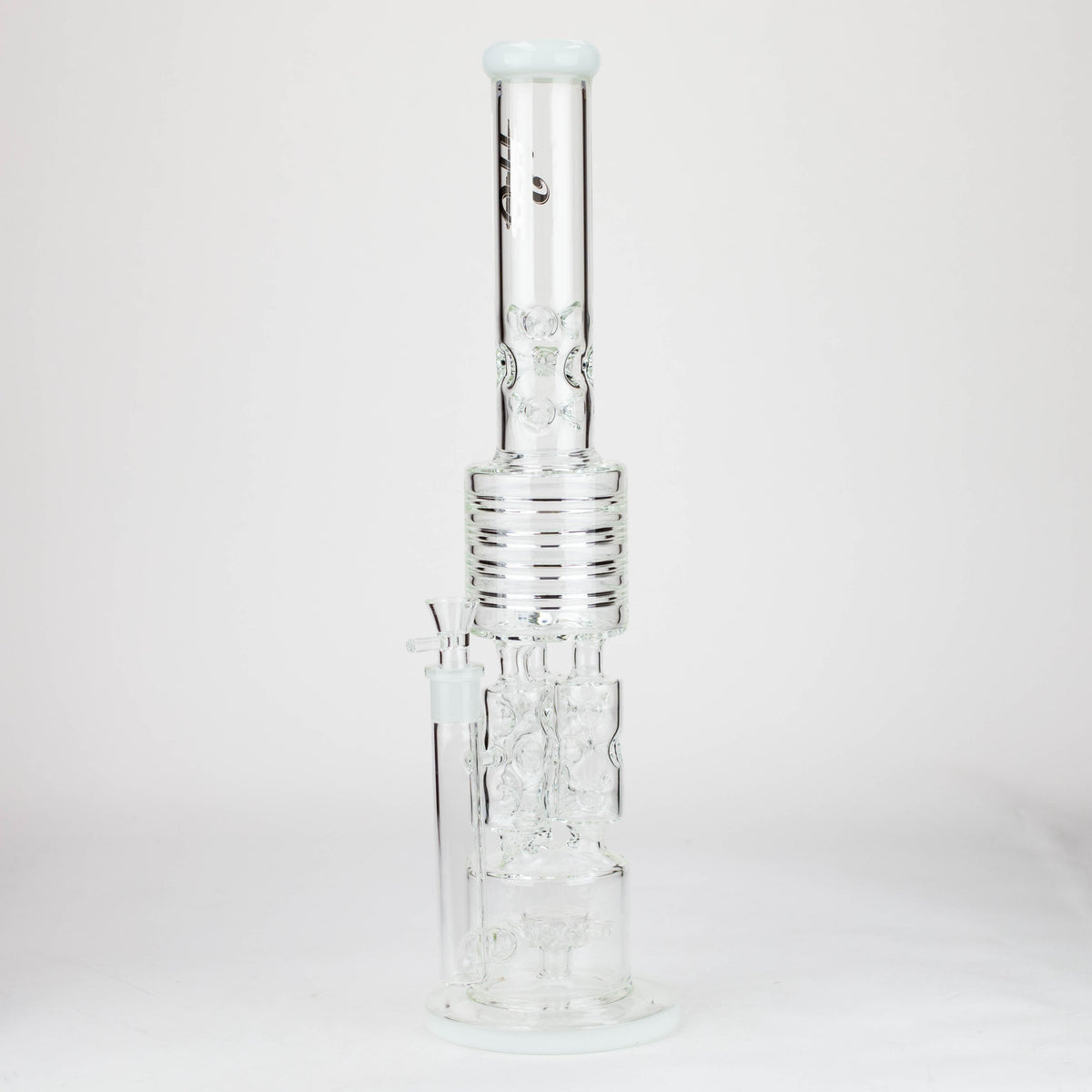 H2O 21 inch Straight Tube Percolator Bong in White