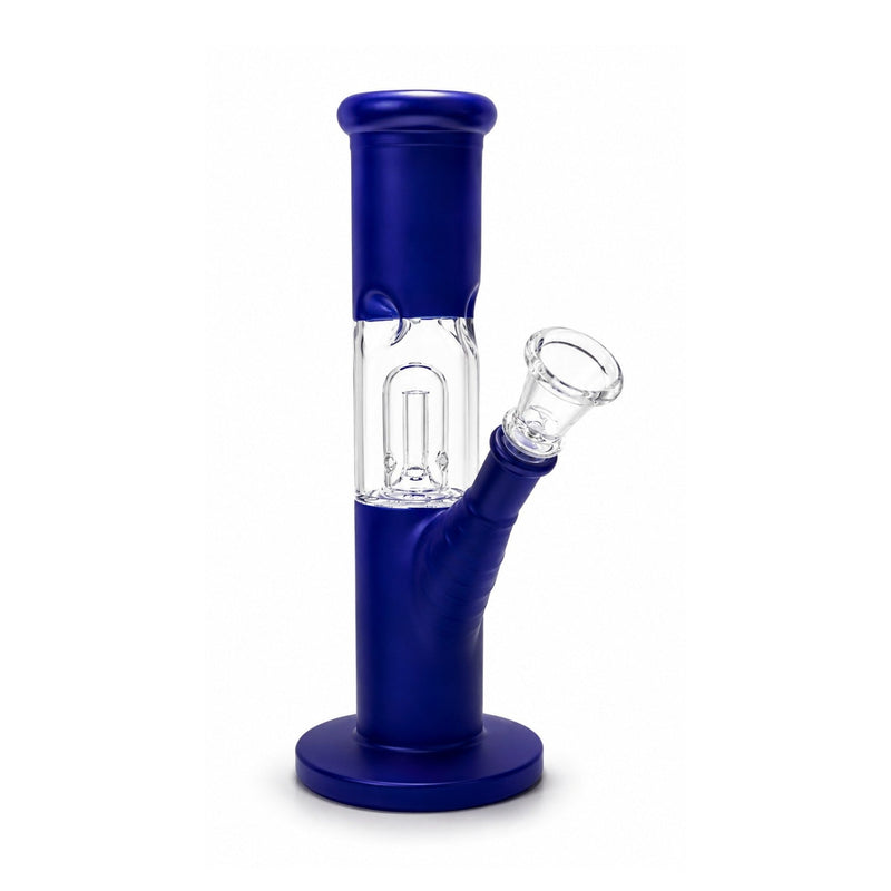 Mini Perc Straight Tube Bong Blue