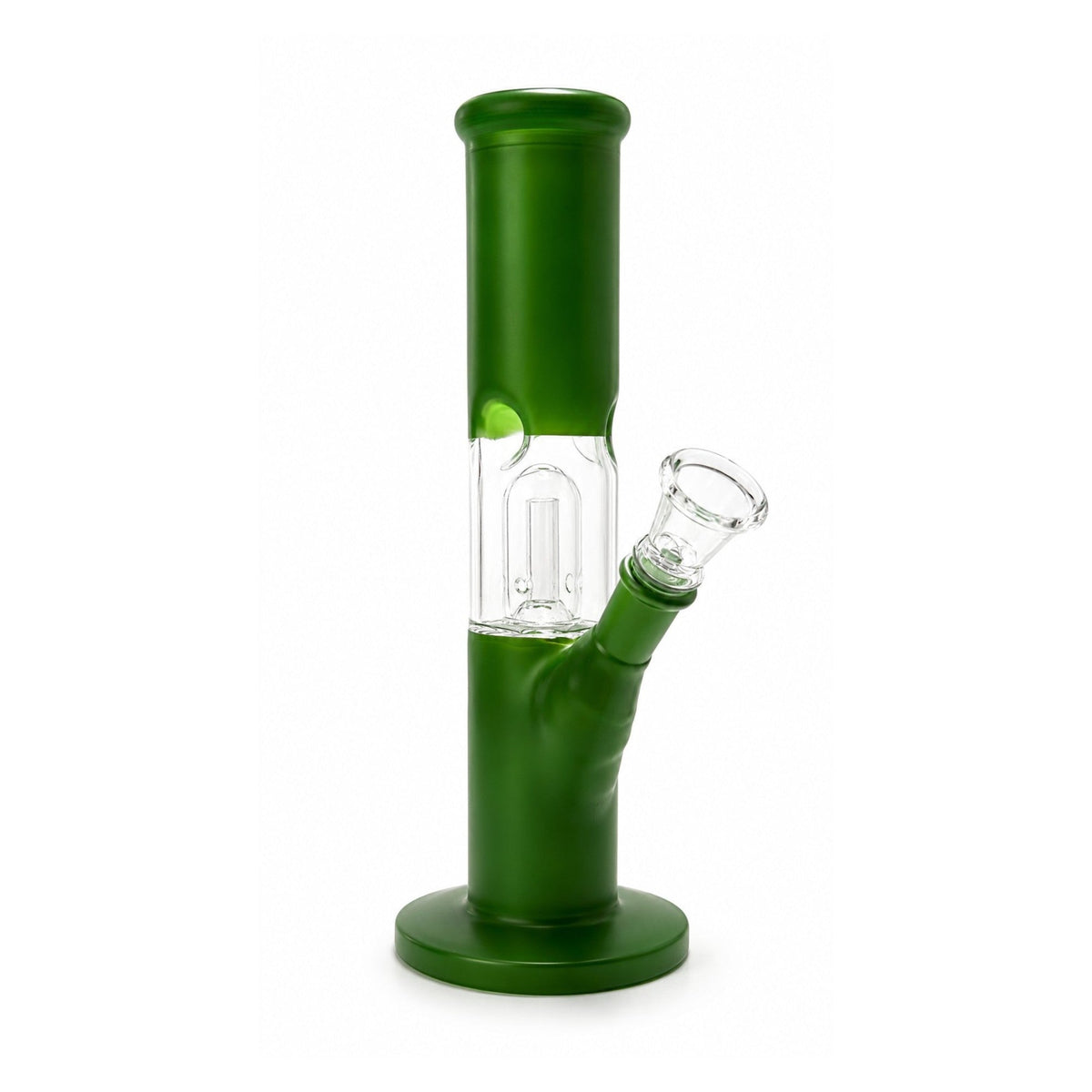 Mini Perc Straight Tube Bong Green