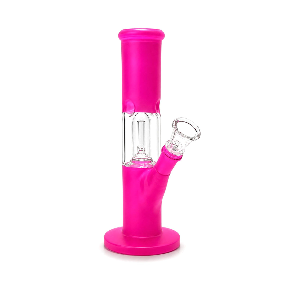 Mini Perc Straight Tube Bong Pink