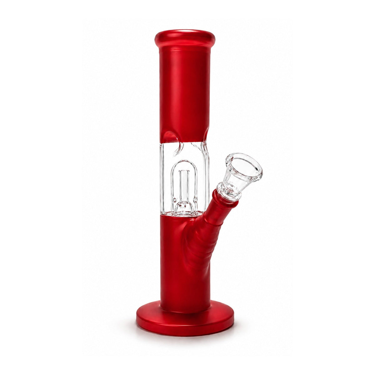 Mini Perc Straight Tube Bong Red