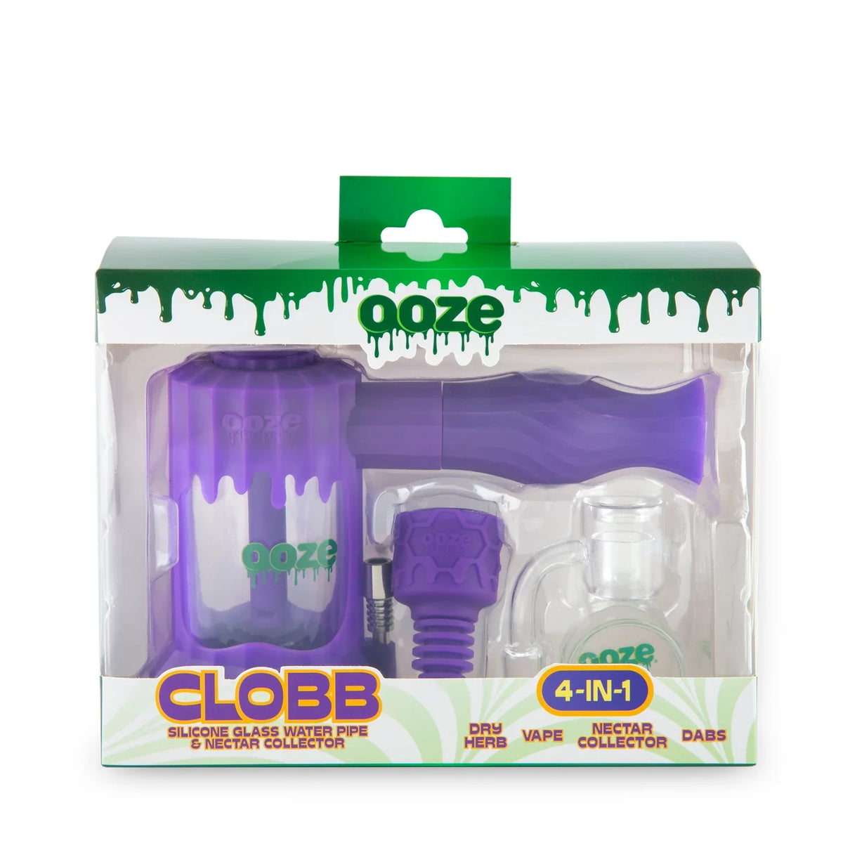 Ooze | Clobb – Silicone Dab Rig Hybrid inside packaging