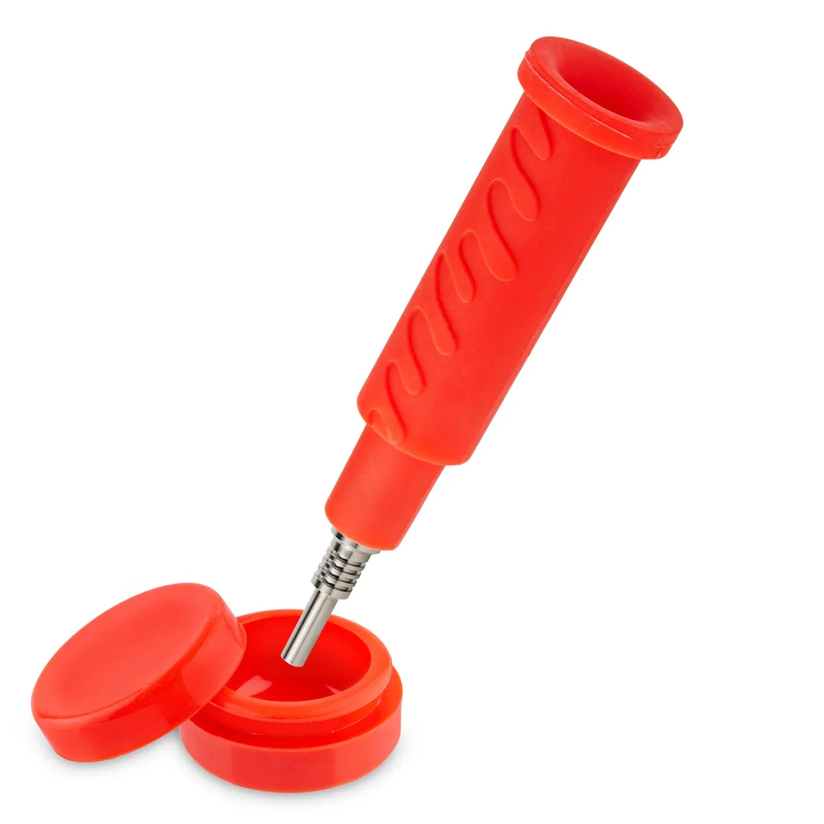 Red Dab Straw For nectar Collecting from the Ooze | Swerve Silicone Bong & Dab Rig Hybrid Kit