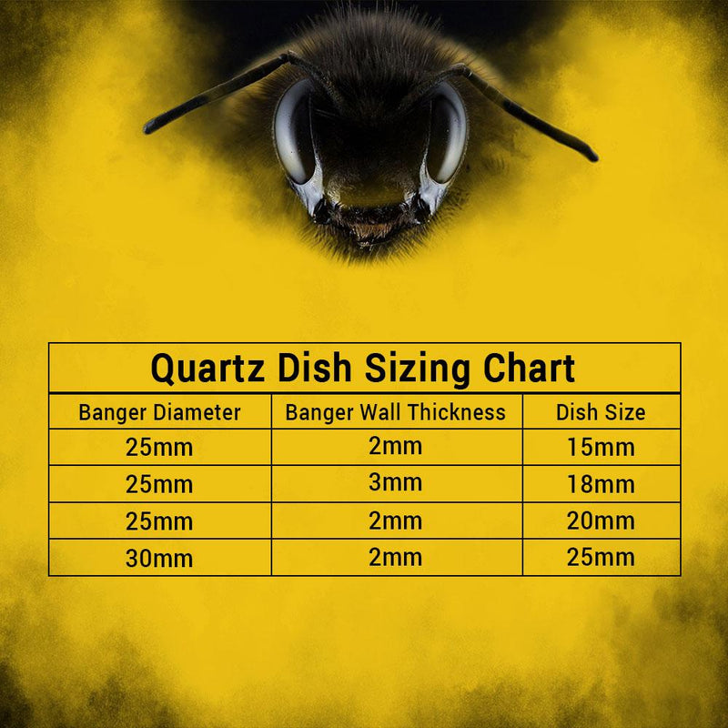 Honeybee Herb - Honeysuckle Bevel Quartz Banger Size Chart