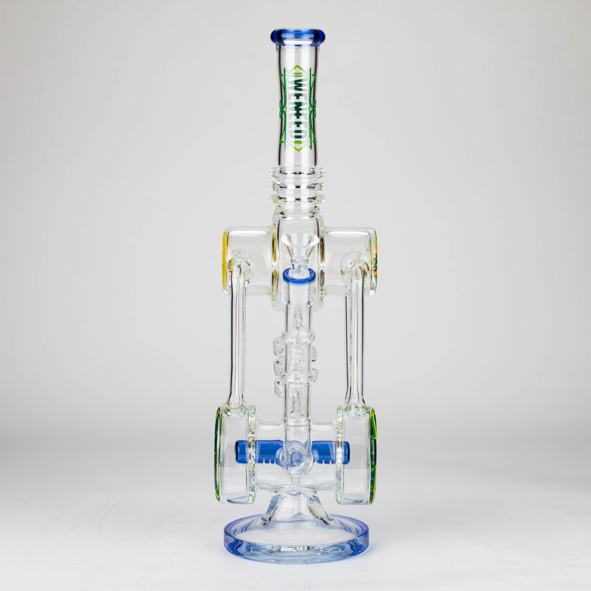 Front View of the 13" Recycler Bong With Inline Diffuser from WENEED