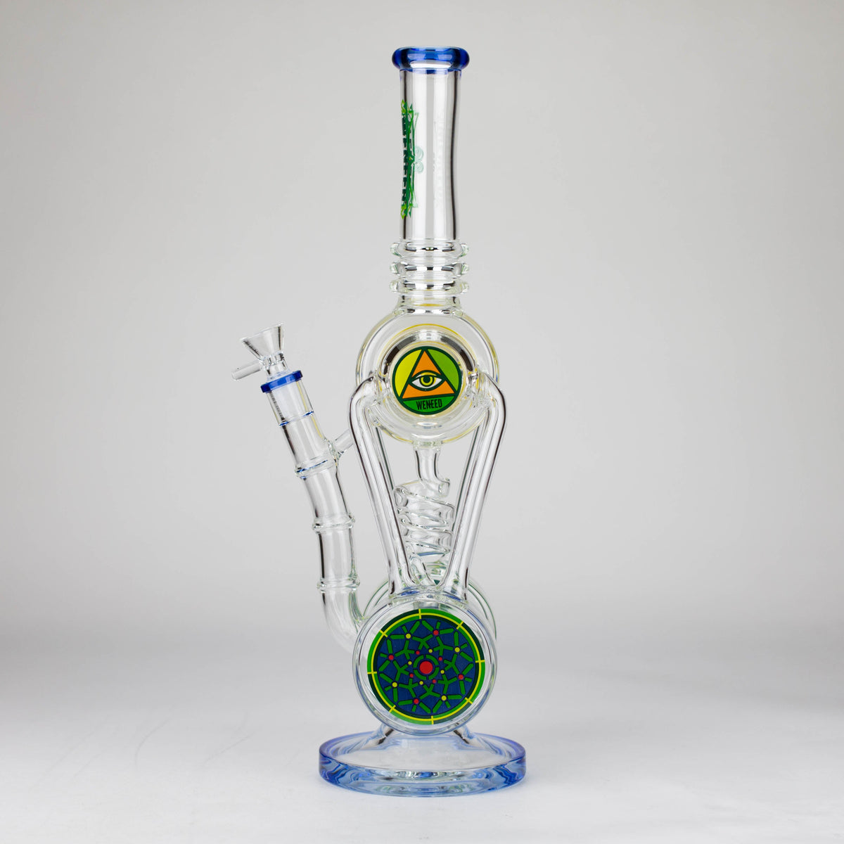 Side View of the 13" WENEED Recycler Bong with Inline Diffuser