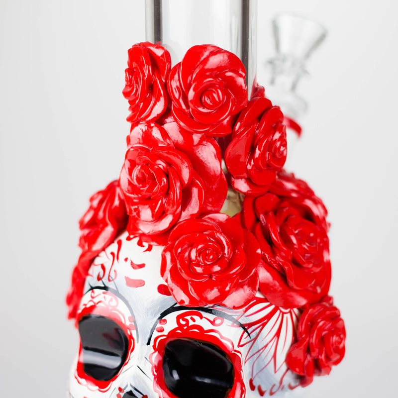 Body Of The 9" Sugar Skull Rose Bong