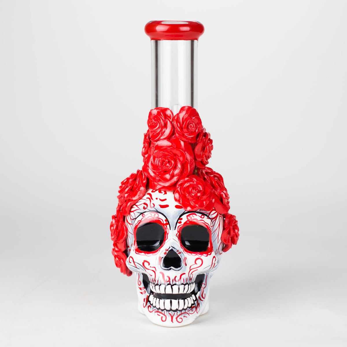 Small Sugar Skull Rose Bong 