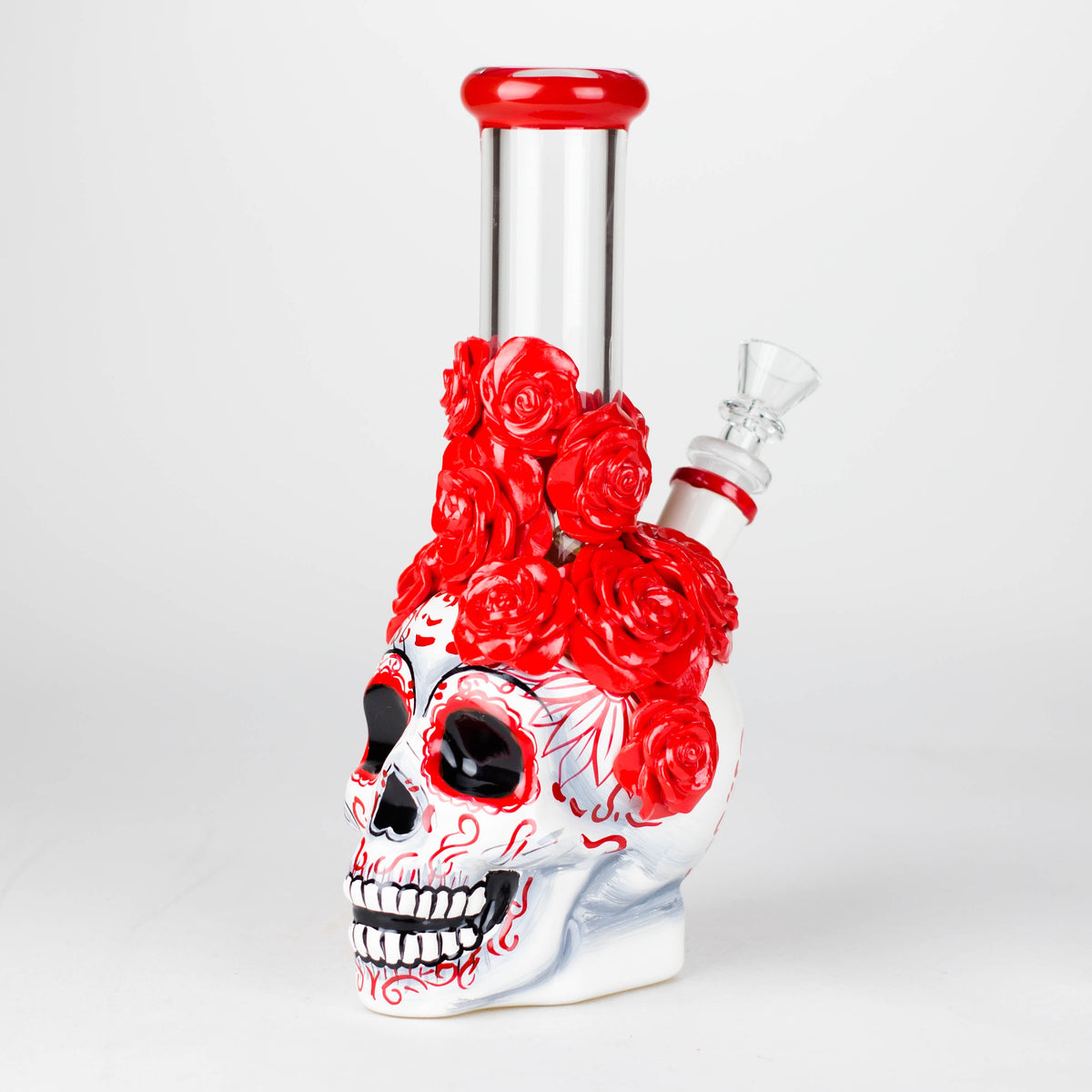 9" Sugar Skull Rose Bong