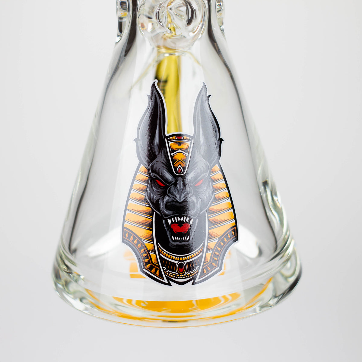 Glass Base Design on the  18-Inch Anubis Beaker Bong from Castle Glassworks