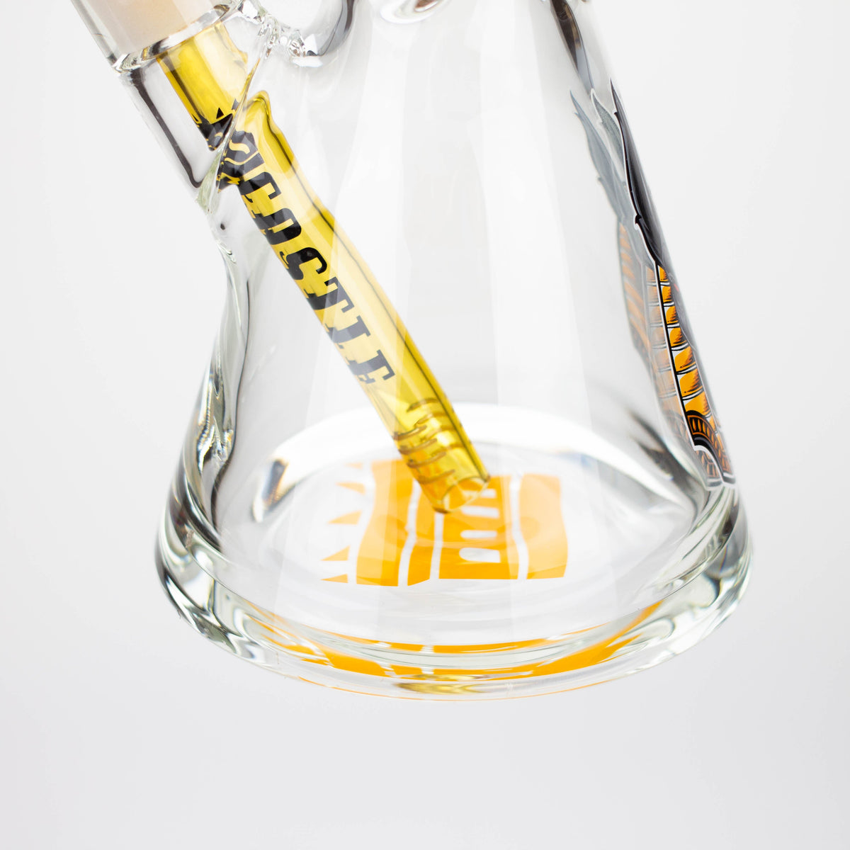  Glass base and downstem of the 18-Inch Anubis Beaker Bong from Castle Glassworks