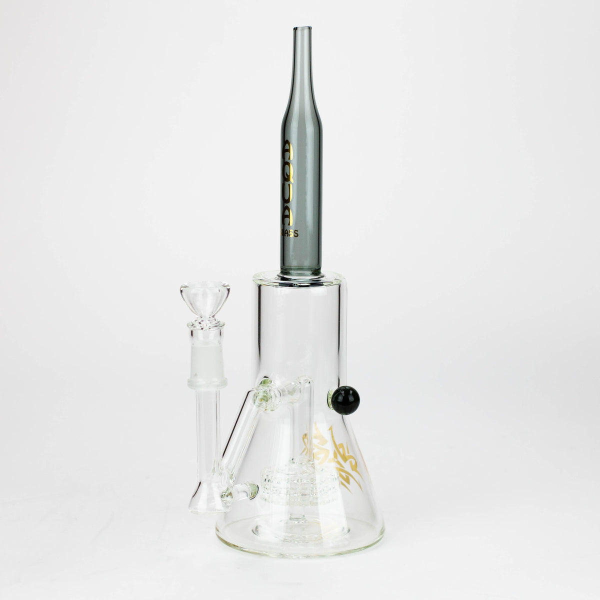 10 Inch Glass Tire Diffuser Rocket Bong from AQUA Glass 