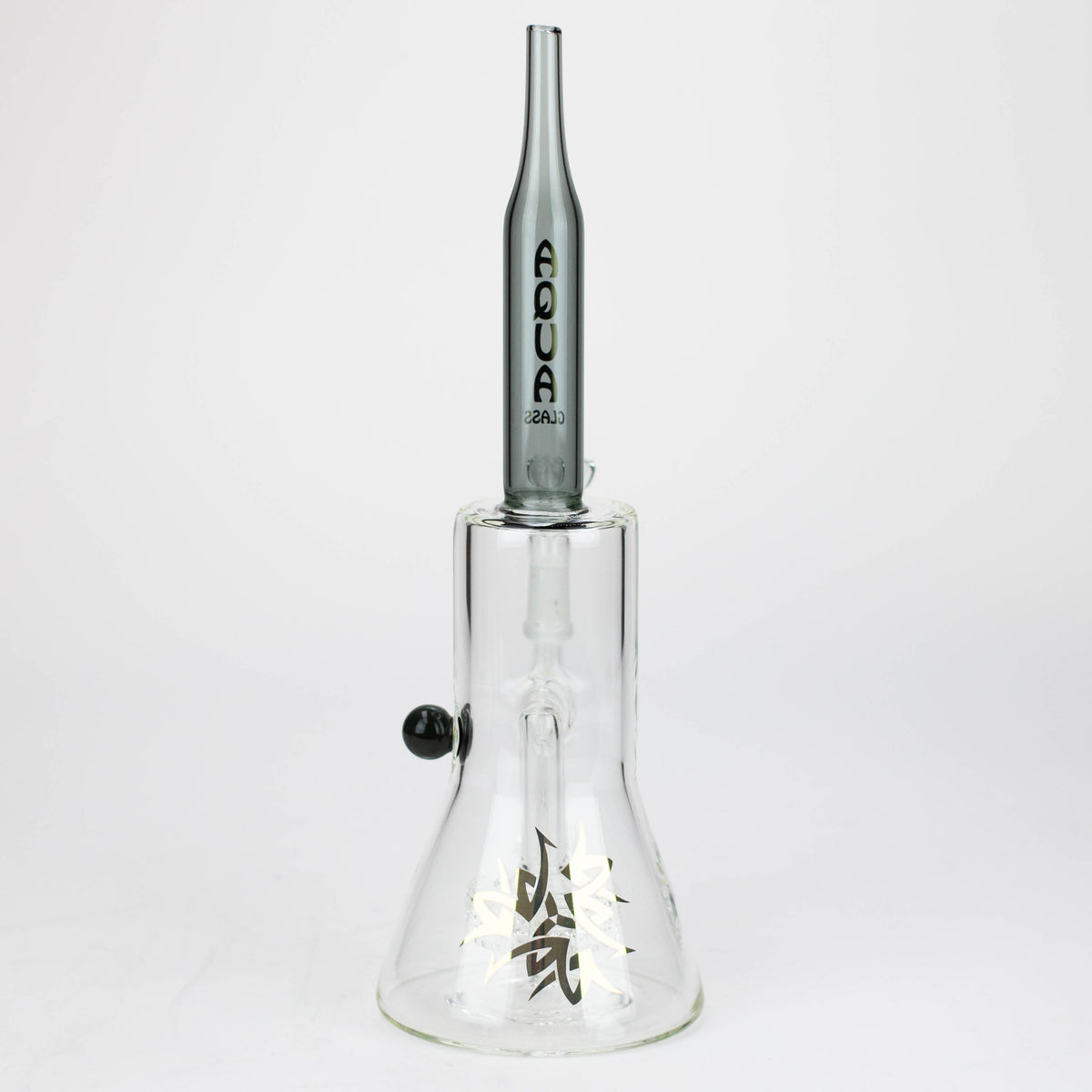 Front View of the 10 Inch Glass Bong with Diffuser from AQUA Glass