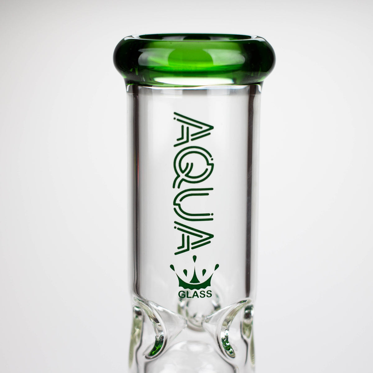 Glass Neck of the 10 Inch Tree Perc Beaker Bong from AQUA Glass