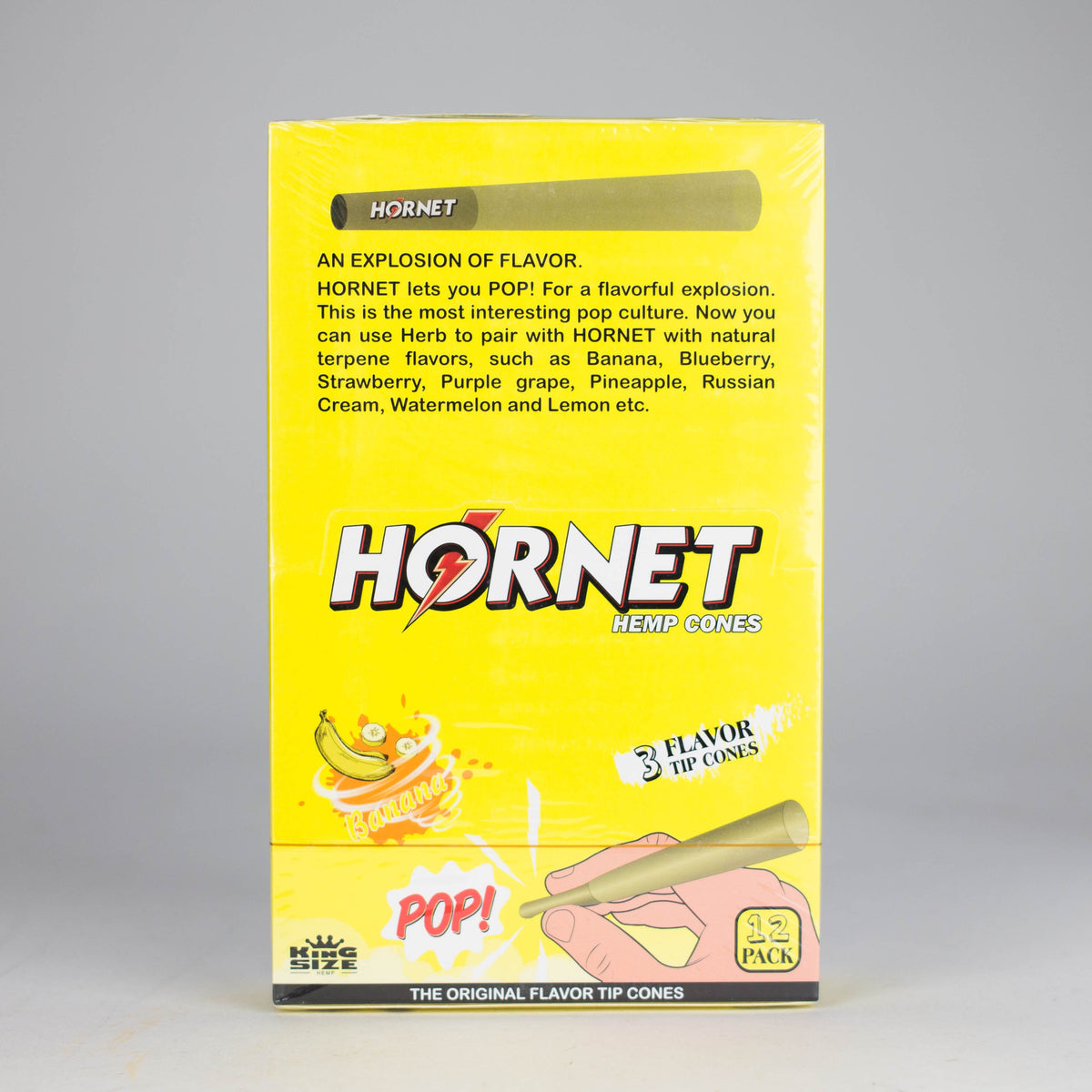 Banana Flavored Pre Rolled Cones by HORNET