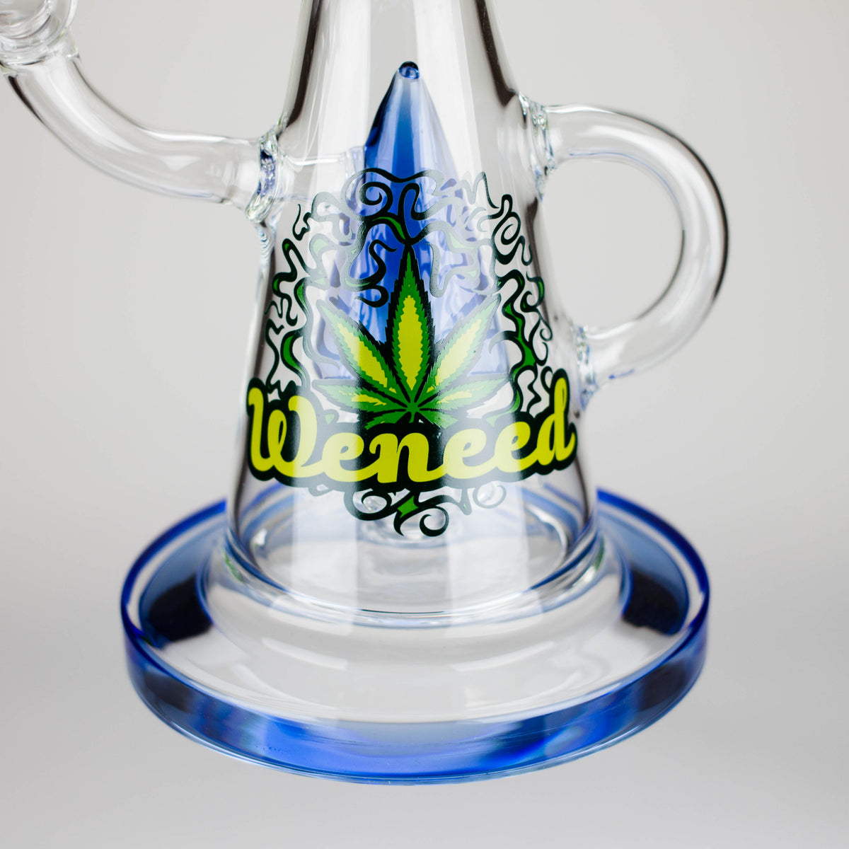 Glass Base of the 17 Inch Guardian Beaker Bong With Cone Perc from WENEED