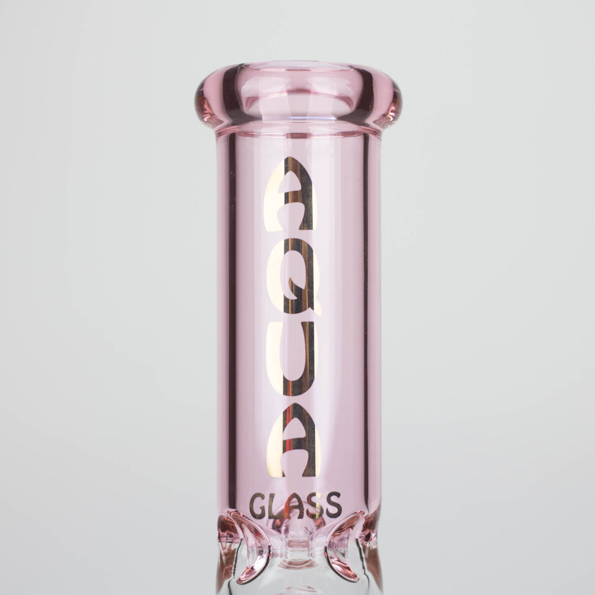 Glass Neck of the Pink Beaker Bong with Dome Percolator From AQUA Glass