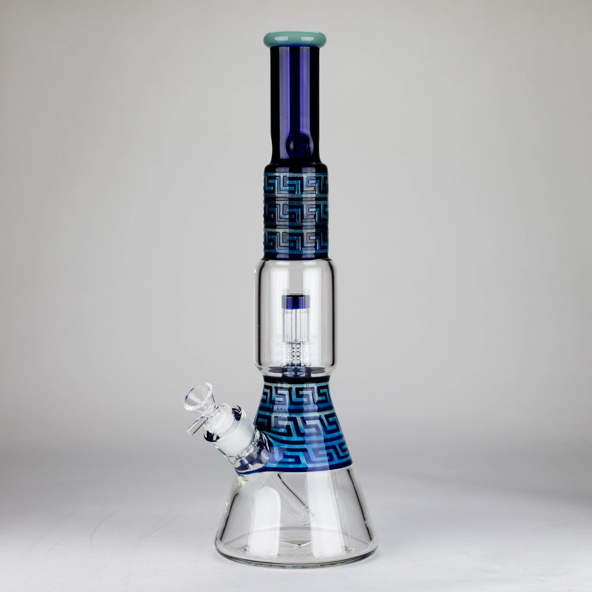 17 Inch Blue Labyrinth Beaker Bong With Tree Perc