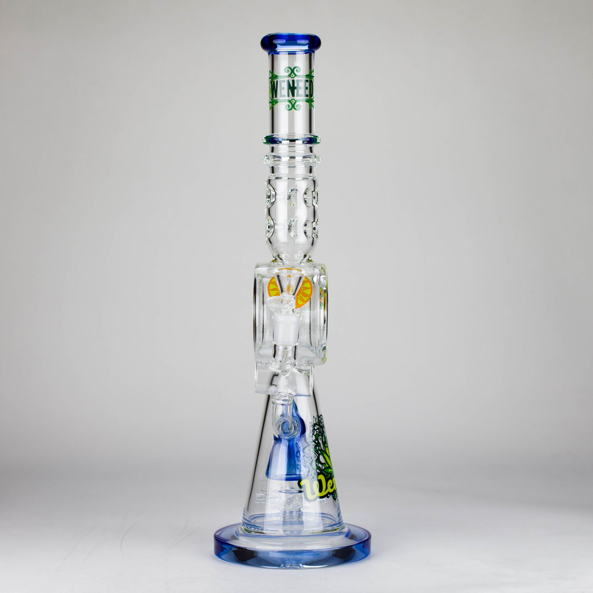 Front View of the 17 Inch Guardian Beaker Bong With Cone Perc from WENEED