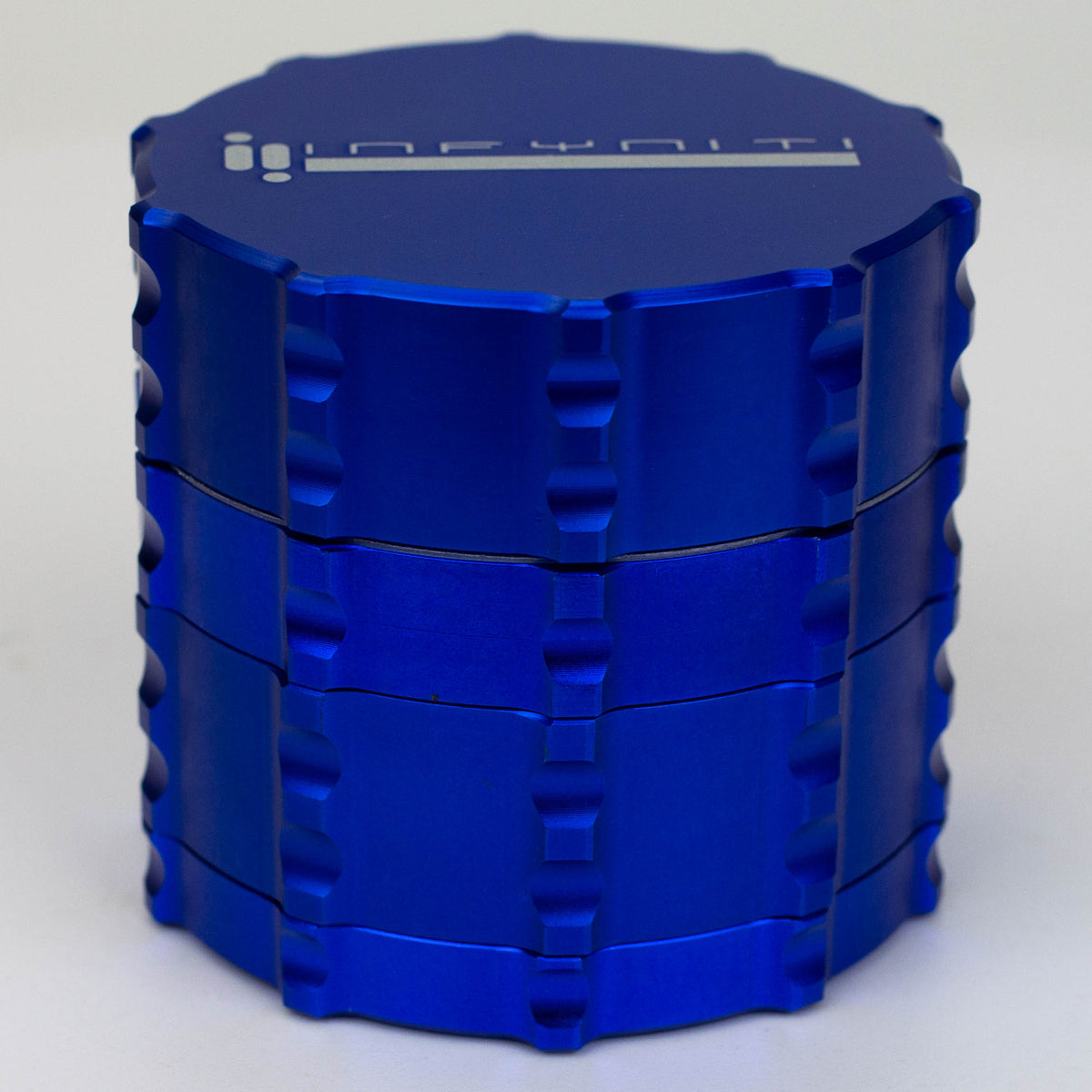 Big Blue Steel Herb Grinder from Infyniti