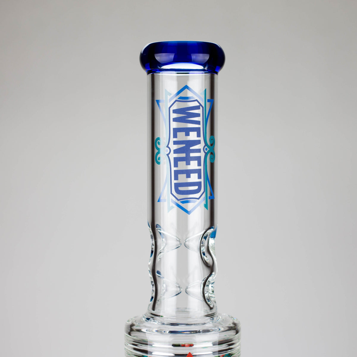 Glass Neck of the 22 Inch Big Dual-Perc Recycler Bong from WENEED Glass