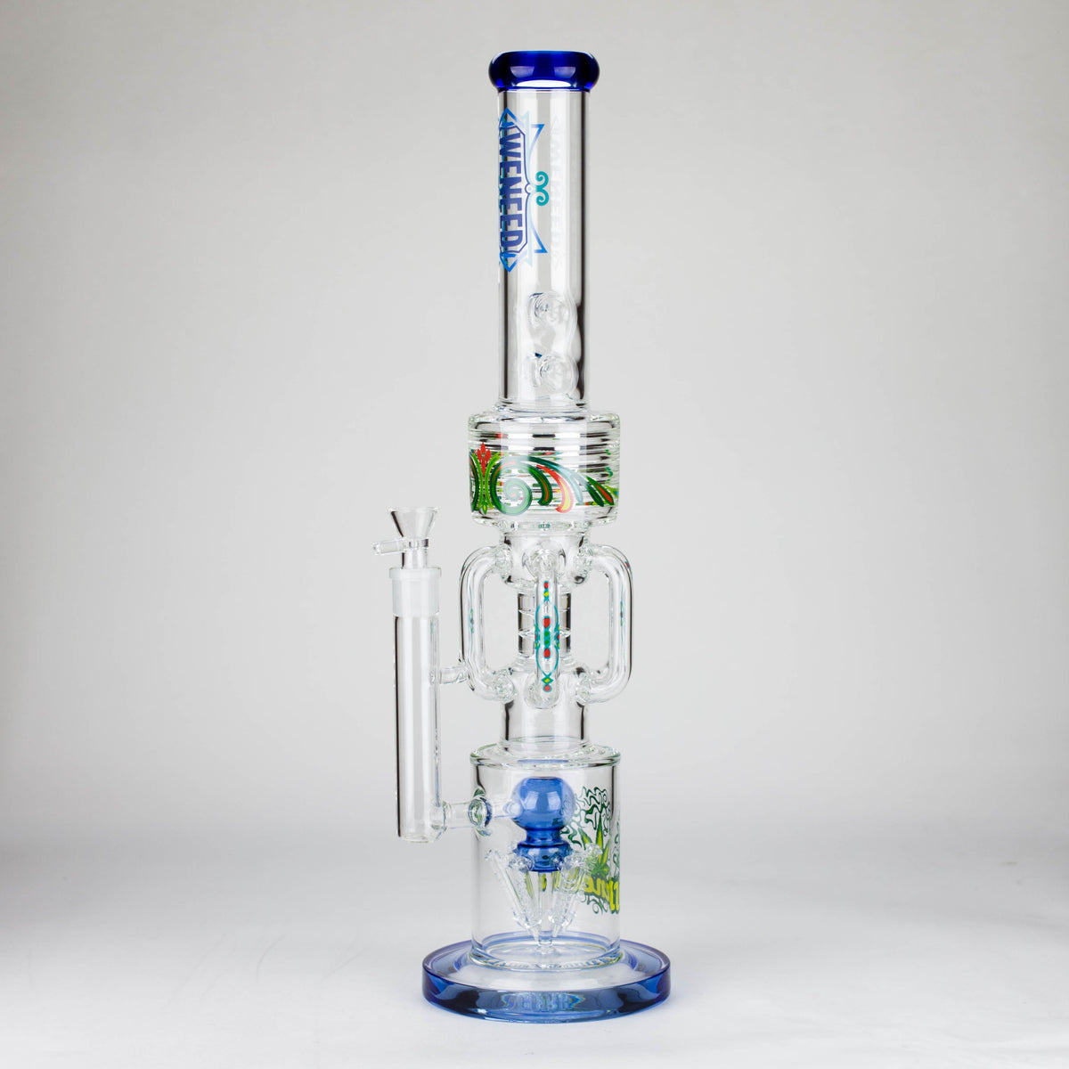 22 Inch Big Dual-Perc Recycler Bong from WENEED Glass