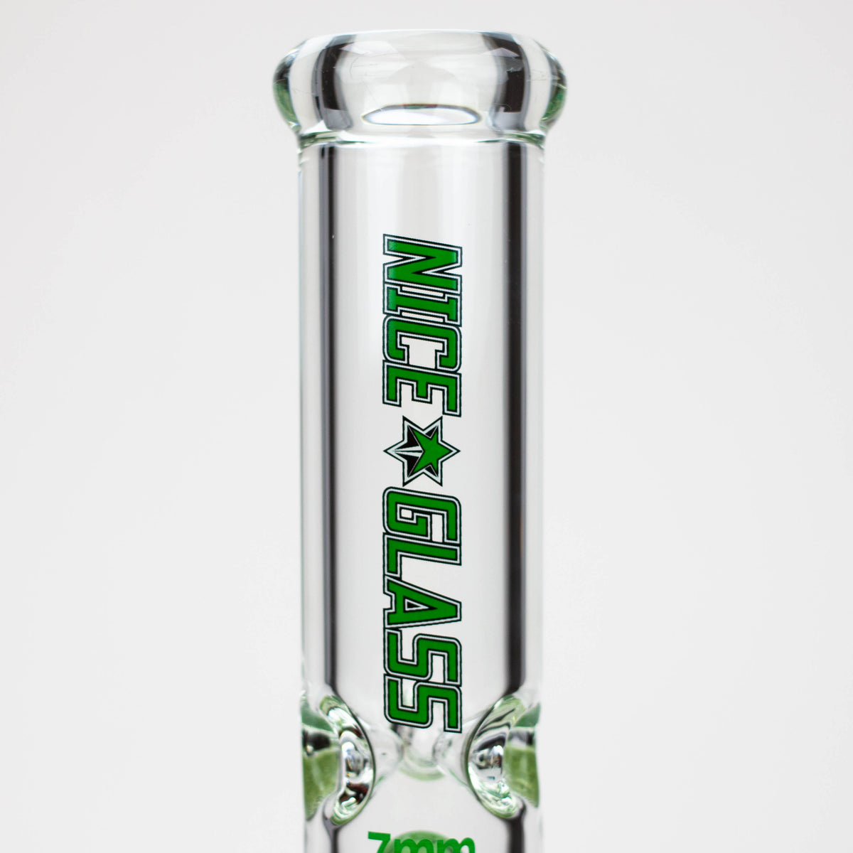 Glass Neck of the 18" Big Glass Bong With Dual Percolators 