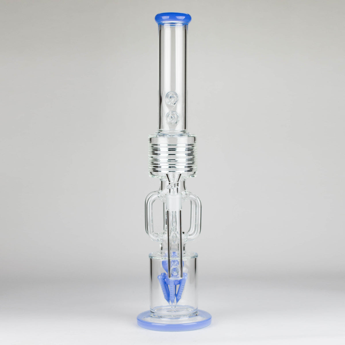 Front View of the 20 Inch Big Recycler Bong with Spider Perc