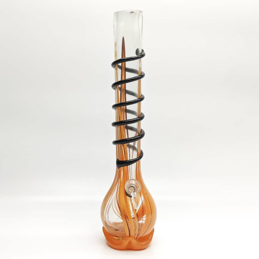 16" Big Soft Glass Beaker Bong in Orange