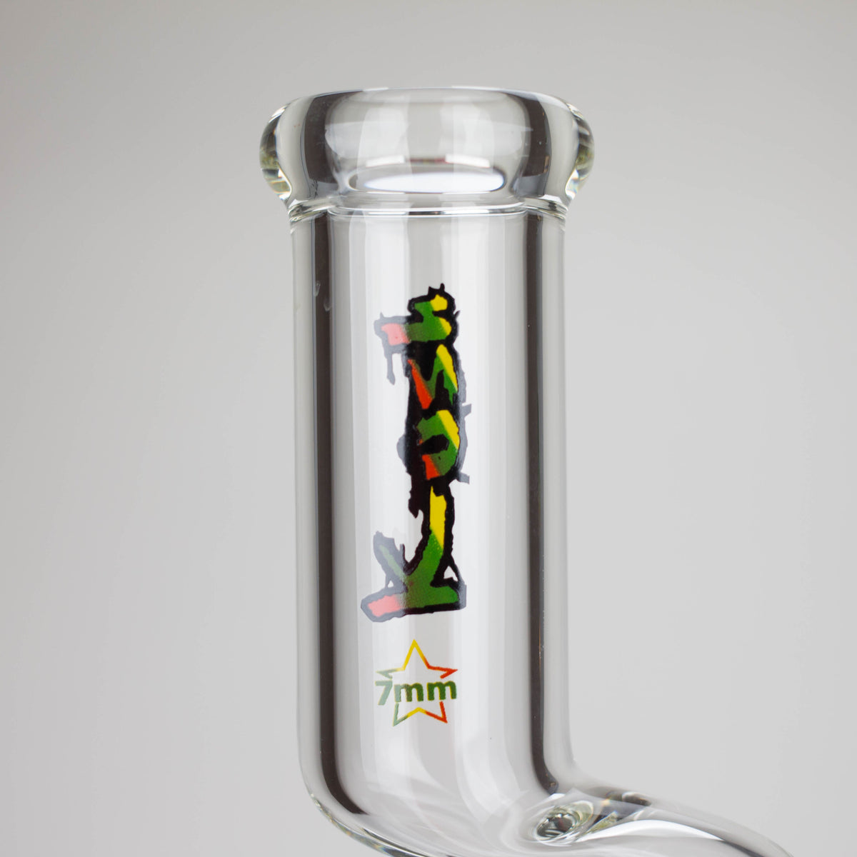 7mm Glass Neck of the Big Tree-Arm Perc Bong by KUSH Glass in 17 inches