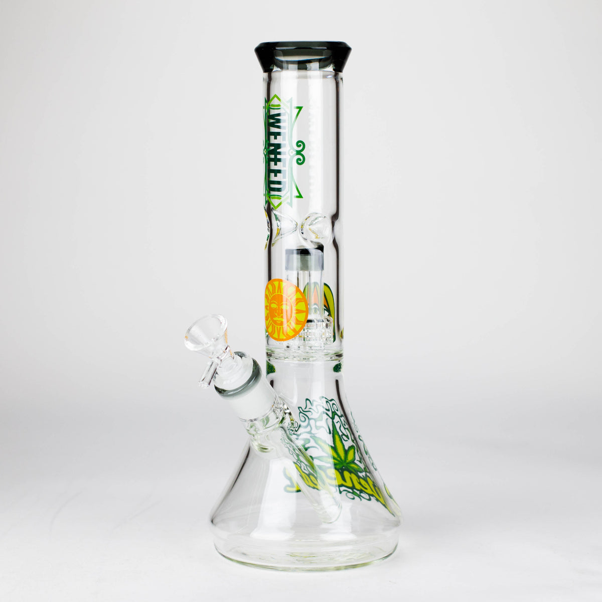 11 inch Helios Beaker Bong With Showerhead Perc from WENEED Glass in Black