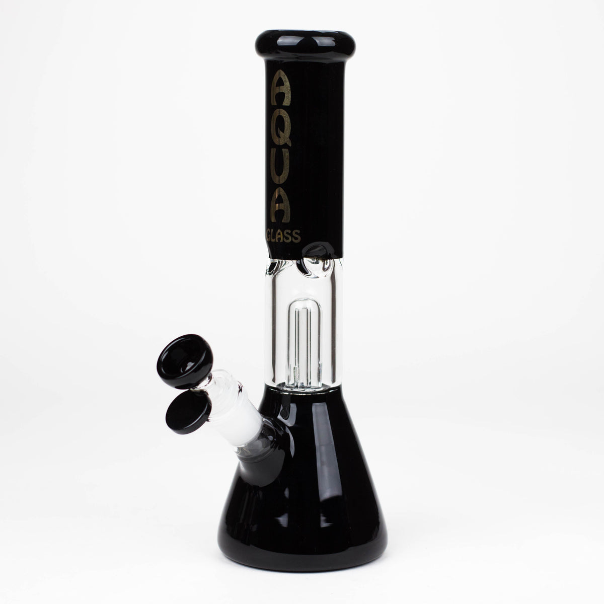 Black Beaker Bong with Dome Percolator From AQUA Glass