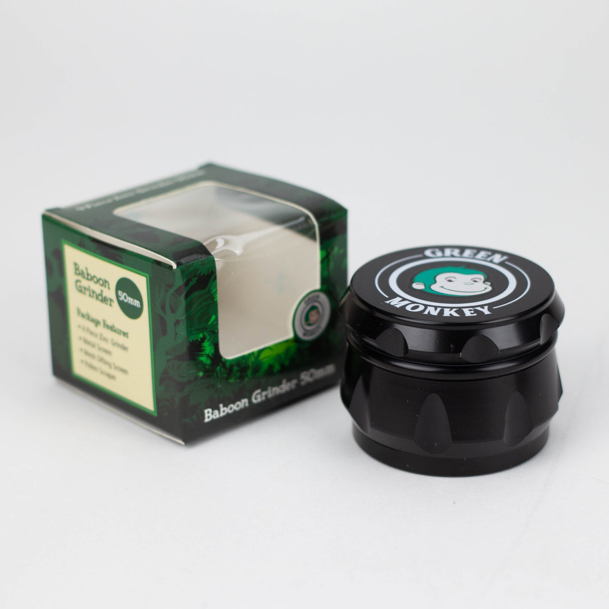 Black Metal Cannabis Grinder from Green Monkey