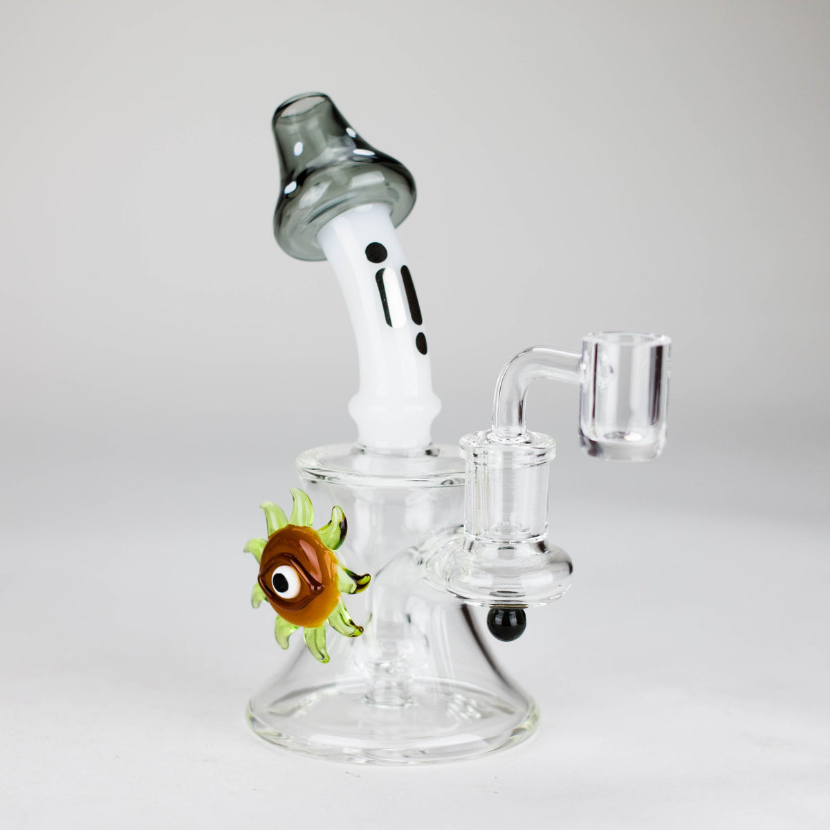 Black Mushroom Dab Rig With Diffuser from Infyniti Glass