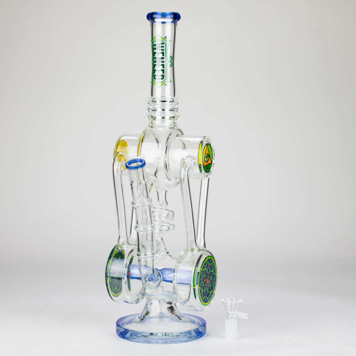 13" Blue Recycler Bong With Inline Diffuser from WENEED