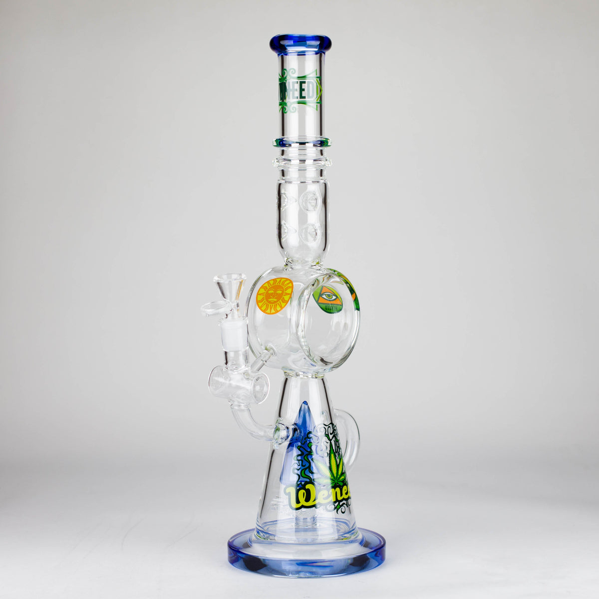 Blue Beaker Bong With Cone Percolator from WENEED