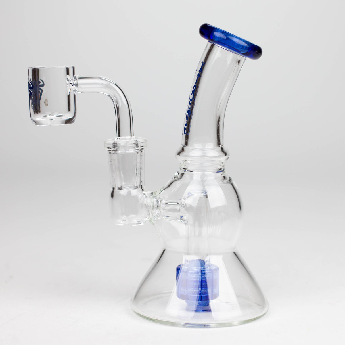 5 Inch Dab Rig With Showerhead Diffuser and Quartz Banger from XTREME Glass