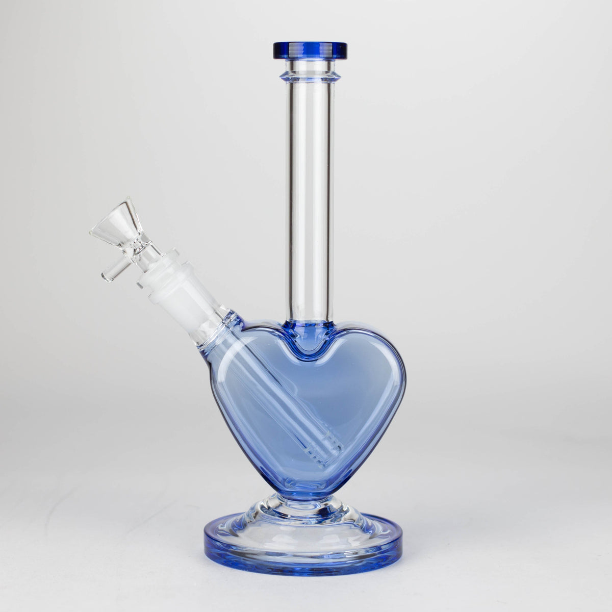 10" Heart Shaped Glass Bong for Valentines Day in Blue