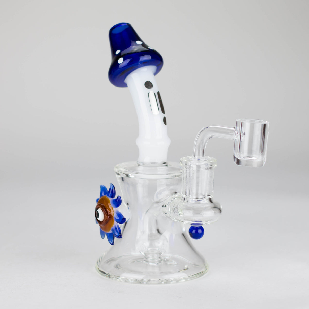 Blue Mushroom Dab Rig With Diffuser from Infyniti Glass