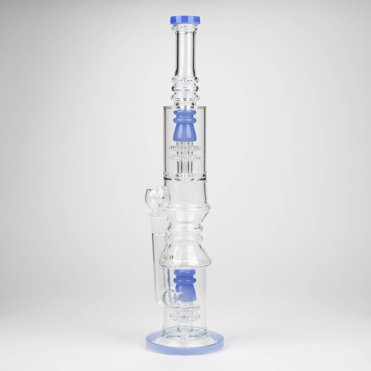 18 Inch Big Blue Straight Tube Bong With Showerhead Perc And Diffuser