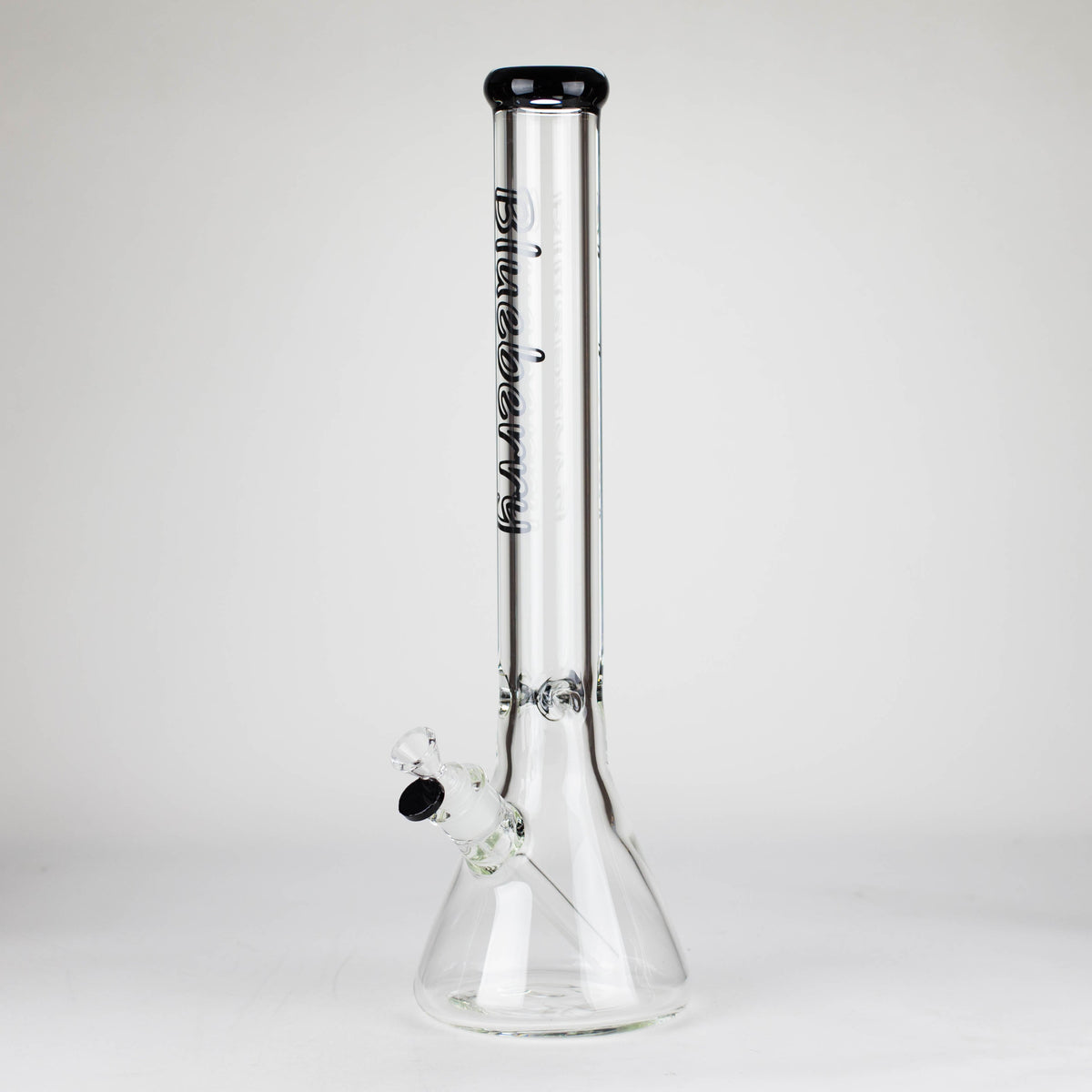 18 inch Thick Beaker Bong in Black from Blueberry Glass